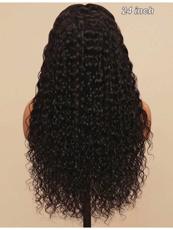 Glueless HD 6x5 Lace Water Wave Pre-bleached Knots 100% Human Hair 150% Density