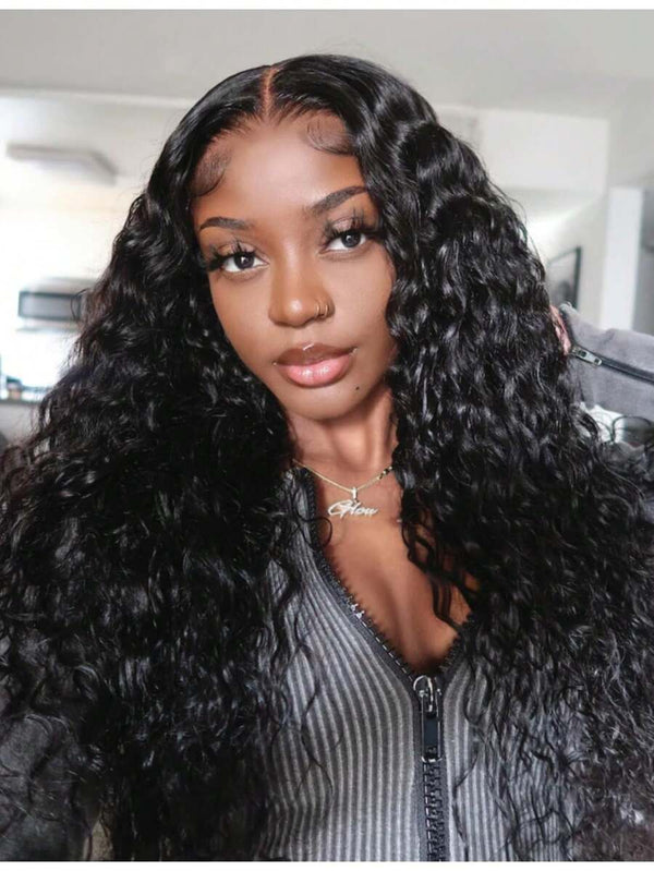 Glueless HD 6x5 Lace Water Wave Pre-bleached Knots 100% Human Hair 150% Density