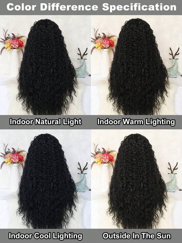 Curly Wig 150% Density T Part  HD Transparent Lace Wig Pre Plucked Human Hair Wigs