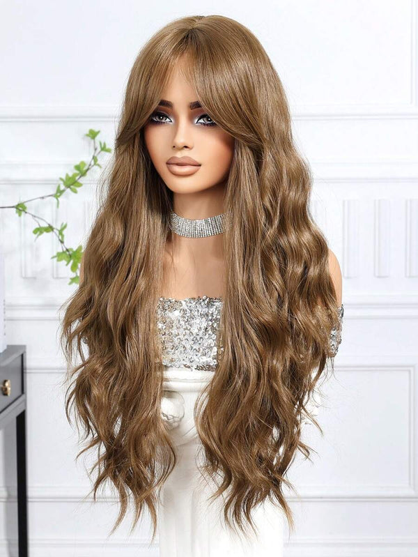 180% Density Body Wave Light Brown HD Transparent Lace Wig Pre Plucked Human Hair Wigs