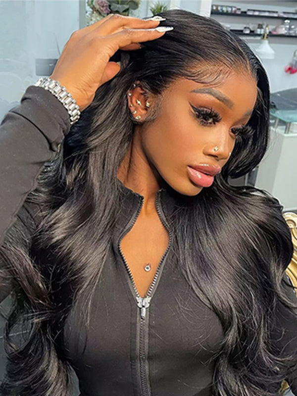 Invincible Breathable Cap 13x4 Invisible Lace Body Wave Human Hair Wig For Women Glueless Wig