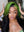 Load image into Gallery viewer, Green Skunk Stripe Hair Wig Piece Highlight Body Wave 13x4 Lace Front Human Hair Wig