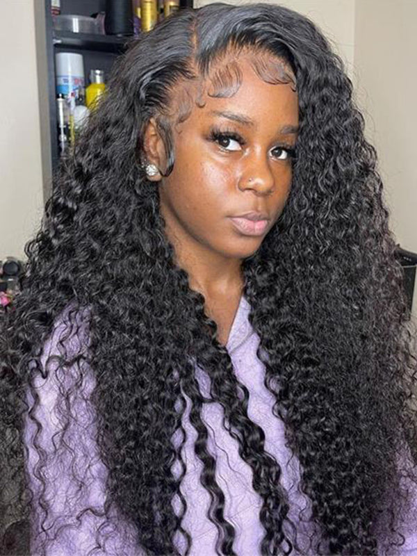 Deep Curly HD 13x4 Lace Front Wigs  150% For Women HD Lace With Pre Plucked Hair