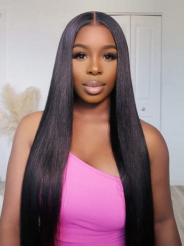 Wear Go Glueless Wigs Straight Pre-cut 5x5 Lace Closure Wigs Beginner Friendly