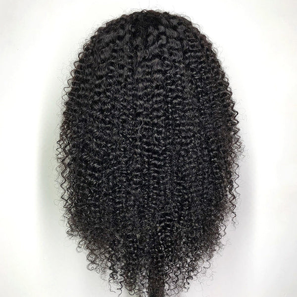 Kinky Curly Wig 6x5 Glueless Lace Curly Wig With Bleached Invisible Knots 150% Density