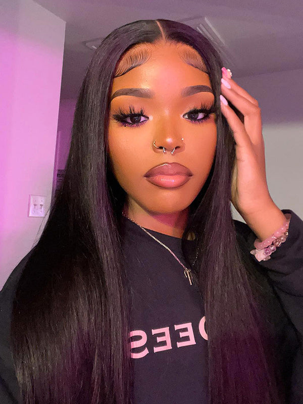 Wear Go Glueless Wigs Straight Pre-cut 5x5 Lace Closure Wigs Beginner Friendly