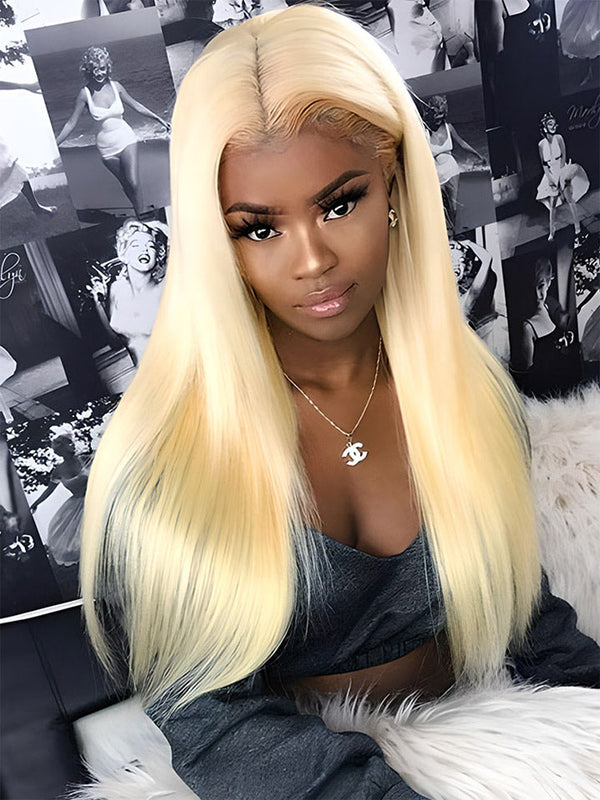 Alipop 613 Blonde Wig Stright 13x6 Lace Frontal Human Hair Transparent Lace Wig