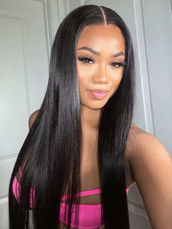 Glueless 6x5 Undetectable HD Lace Closure Straight Wig 100% Human Hair | Pre-bleached Knots