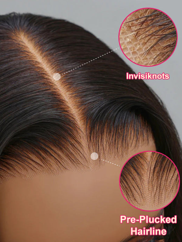 Glueless 6x5 Undetectable HD Lace Closure Straight Wig 100% Human Hair | Pre-bleached Knots