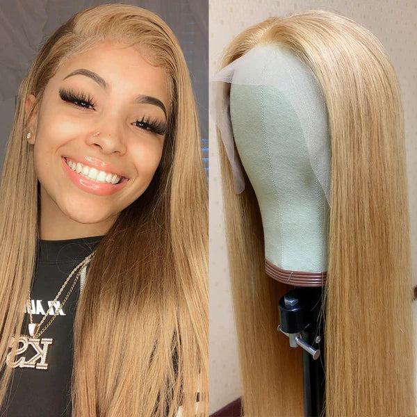 honey blonde lace front wig