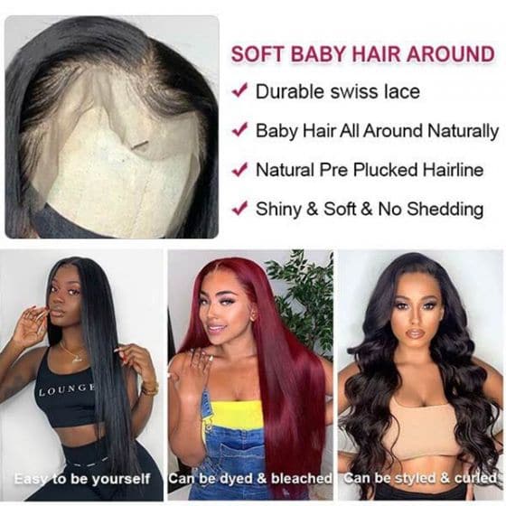 Transparent Lace Wig Pre Plucked With Baby Hair