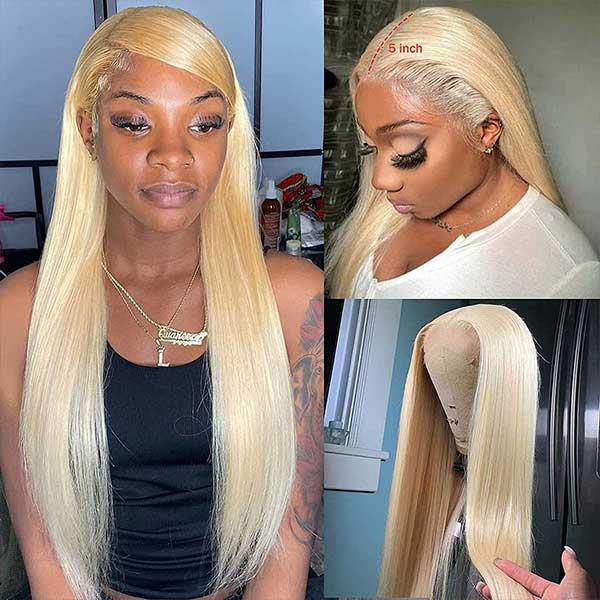 Alipop 613 Blonde Transparent 5X5 Lace Closure Wig