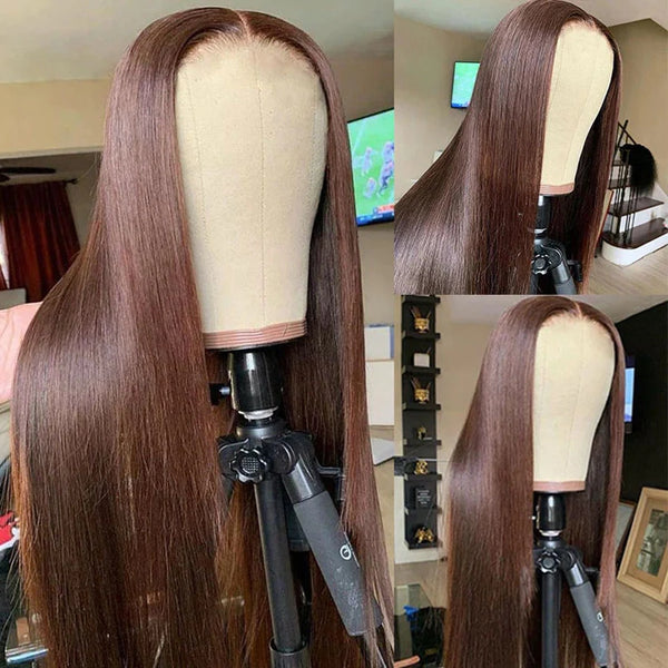Light Brown Straight HD 13x4 Lace Front Wigs Colored Wigs And Lace Closure Wig Human Hair Wig 150% Density
