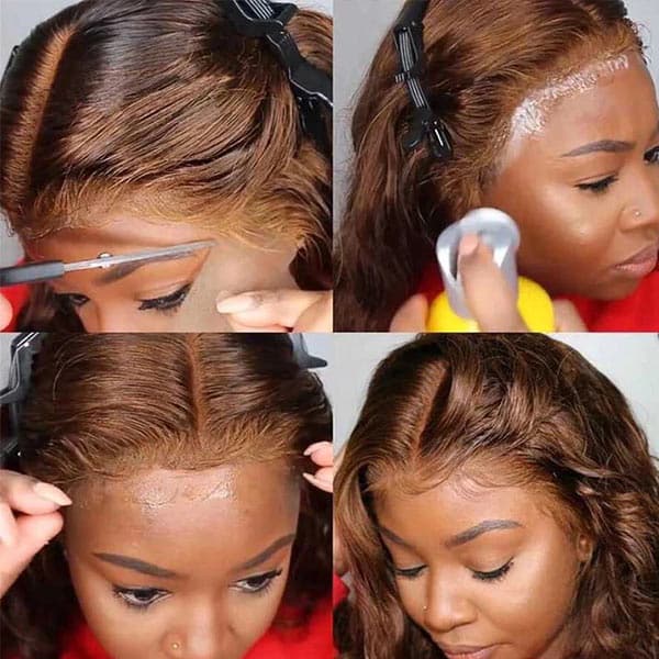 Light Brown Body Wave HD 13x4 Lace Frontal Wig Colored Wigs Human Hair Wig 150% Density