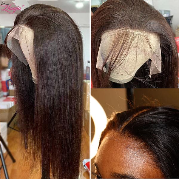 Dark Brown Colored Wigs Straight HD 13x4 Straight Human Hair Wig 150% Density