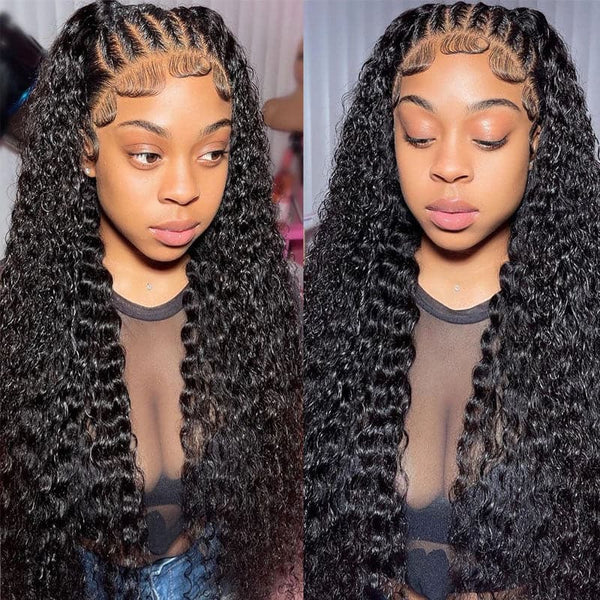 Water Wave Wig HD Transparent Lace Wigs 13x4 Lace Front Wig Glueless Wigs