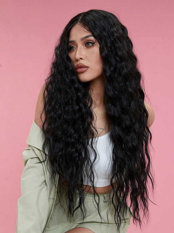 250% Density Deep Wave T Part Lace Wig Pre Plucked Human Hair Wigs with Baby Hair