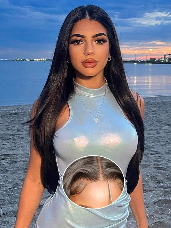 Wear Go Wig Glueless 5×6 Transparent Lace Wig Straight Wig Pre-bleached Clean Human Hair Wigs