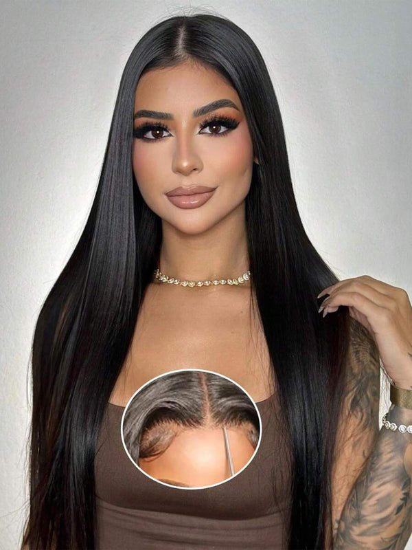 Wear Go Wig Glueless 5×6 Transparent Lace Wig Straight Wig Pre-bleached Clean Human Hair Wigs