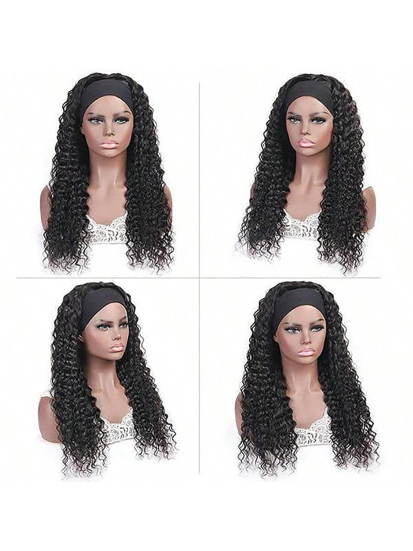 Kinky Curly 180% Density Headband Wig Glueless Human Hair Headband Wigs for Women