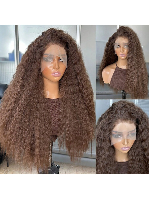 180% Density Water Wave Light Brown Wig HD 13x4 Lace Front Wigs Transparent Lace Wigs