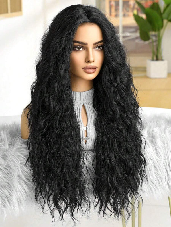 180% Density Curly Wig T Part Lace Wig Pre Plucked Human Hair Wigs