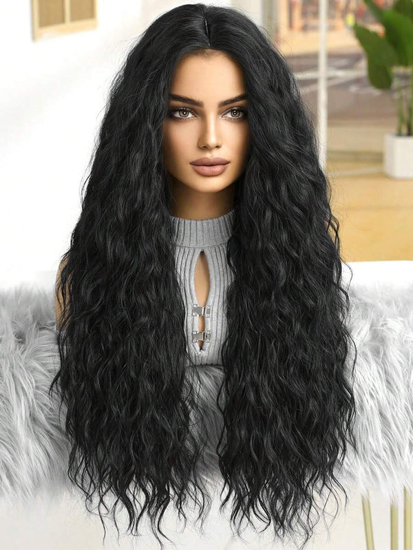 180% Density Curly Wig T Part Lace Wig Pre Plucked Human Hair Wigs