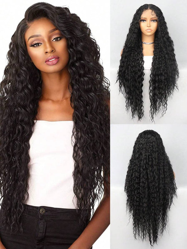 Water Wave Wig Transparent Lace Front Wig T Part Lace Wig 150% Density