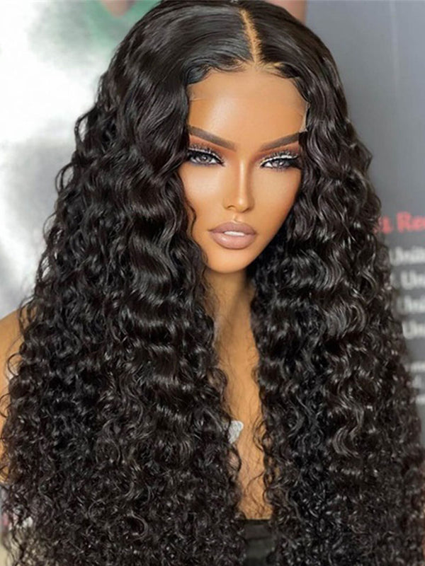 Air-permeable Cap Deep Wave 13x4 Lace Front Glueless Wig