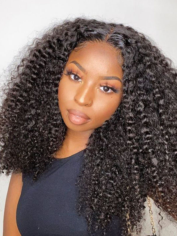 Fully Air Wig Breathable Undetectable 13x4 Lace Front Afro Curly Wig Glueless Wig