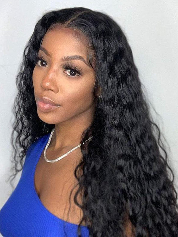Aliopop Hair Deep Wave 6x6 Lace Closure Wig Pre Plucked with Baby Hair