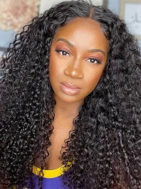 Alipop 13x6 Lace Front Wig Curly Human Hair Wig Transparent Kinky Curly Lace Front Wig