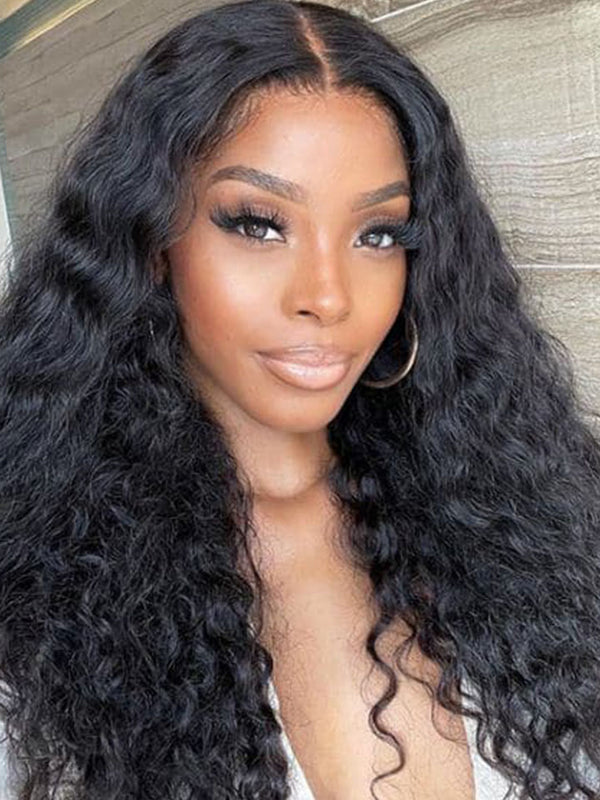 Alipop 4x4 HD Lace Closure Wigs Water Wave Wig Pre Plucked Glueless Human Hair Wig