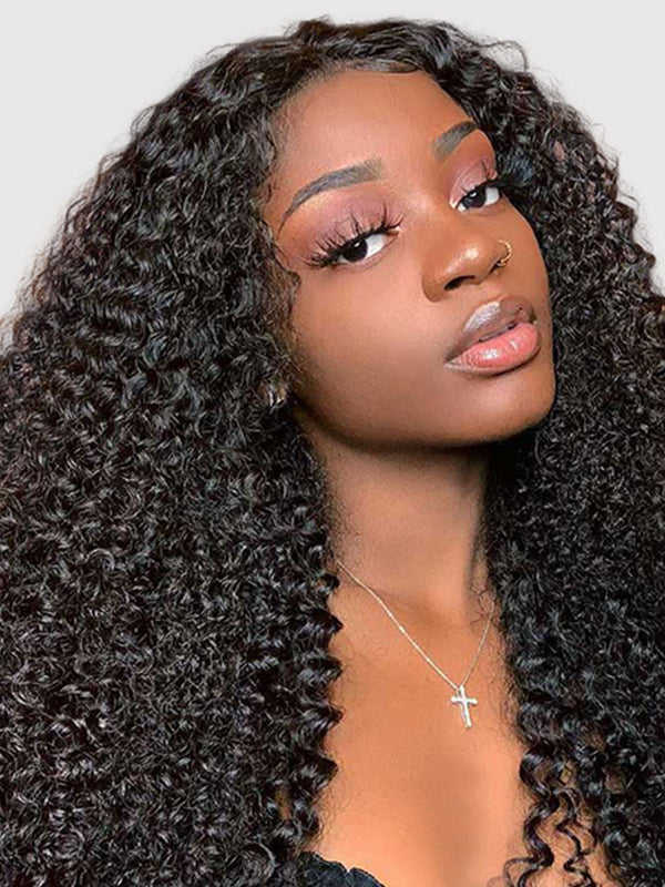 Fully Air Wig Breathable Undetectable 13x4 Lace Front Afro Curly Wig Glueless Wig