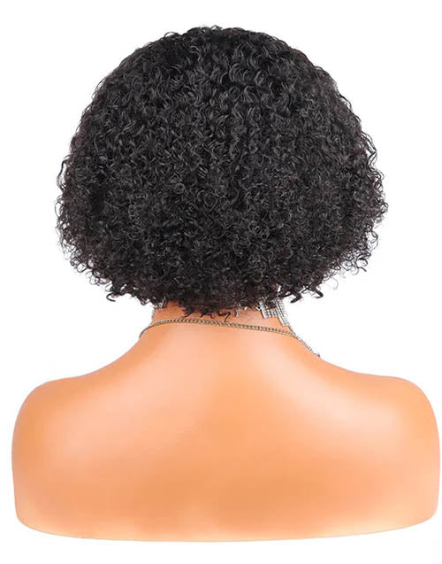 4C Edges|Kinky Edges Curly Undetectable Lace Closure Short Bob Wigs 100% Human Hair