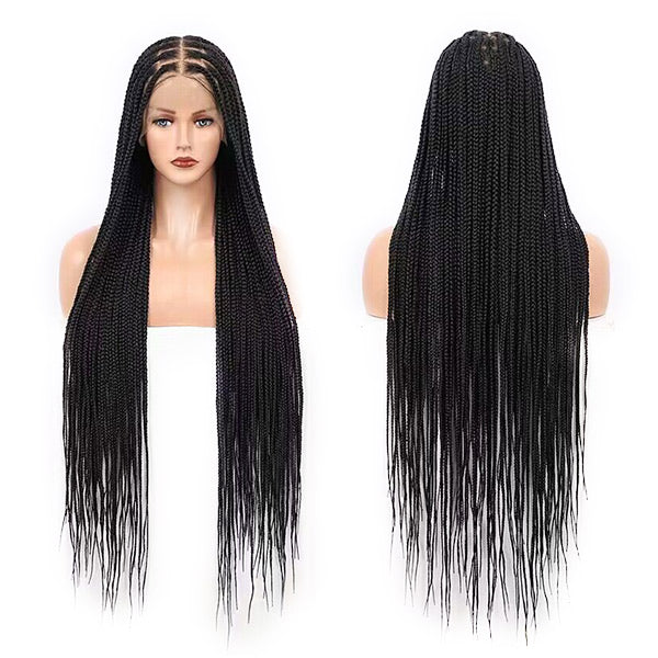 Classic Box Braids Synthetic Hair Box Braided Lace Front Wigs For Sale –  Alipop Official Store