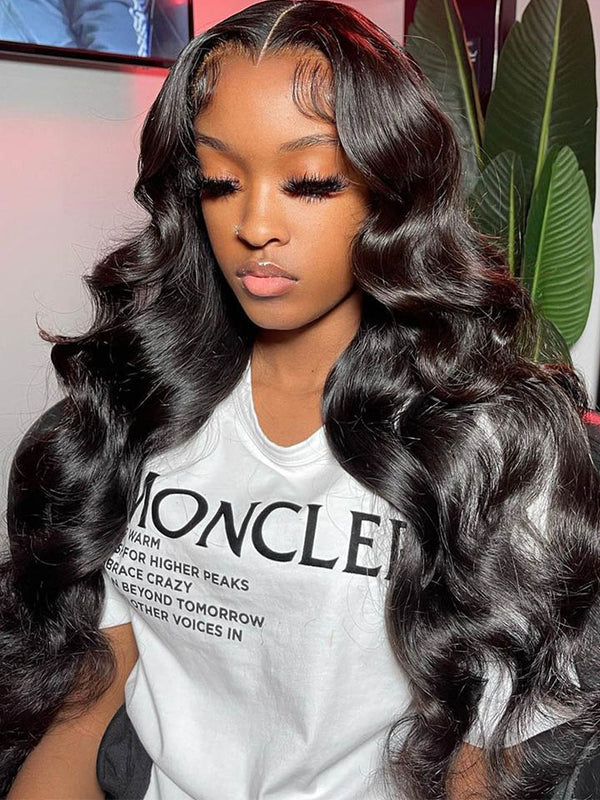 Body Wave 4x4 Closure Wig Pre Plucked Human Hair Wigs With Baby Hair
