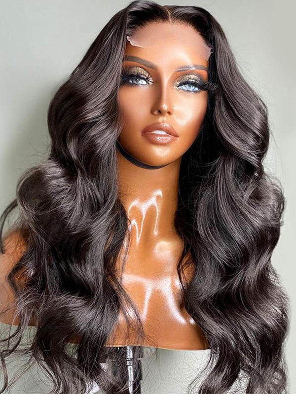Body Wave 4x4 Closure Wig Pre Plucked Human Hair Wigs With Baby Hair