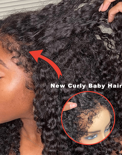 4C Edges|Kinky Edges Curly Undetectable Lace Closure Short Bob Wigs 100% Human Hair