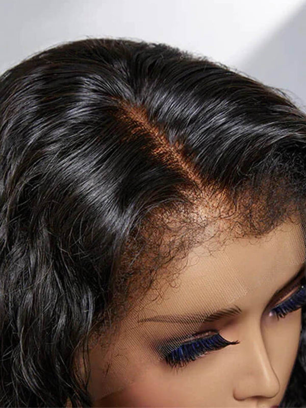 4C Edges | Water Wave Kinky Edges Free Parting 13x4 Undetectable Lace Front Wig