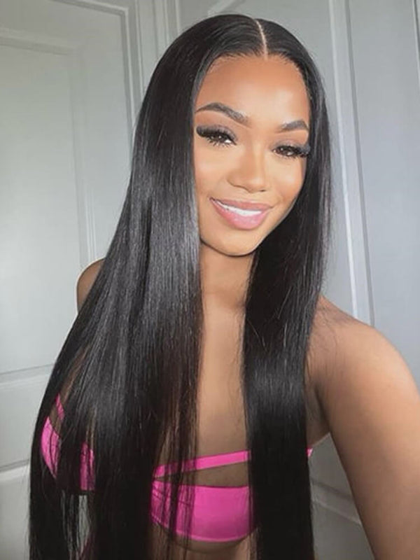 Glueless 6x5 Undetectable HD Lace Closure Straight Wig 100% Human Hair | Pre-bleached Knots