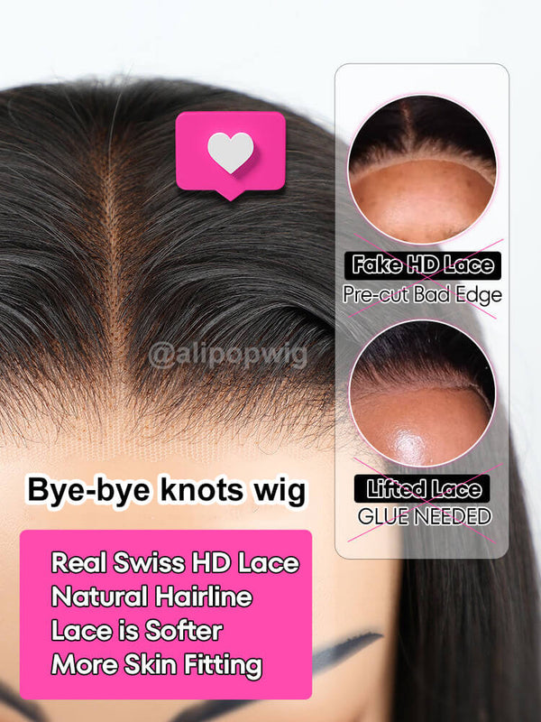 Wear Go Glueless Wigs Straight Pre-cut 5x5 Lace Closure Wigs Beginner Friendly