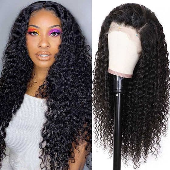 Alipop 13x4 lace front wig deep wave long hair wig with natural hairline