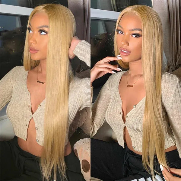 Straight Honey Blonde 13x4 Lace Front Wig