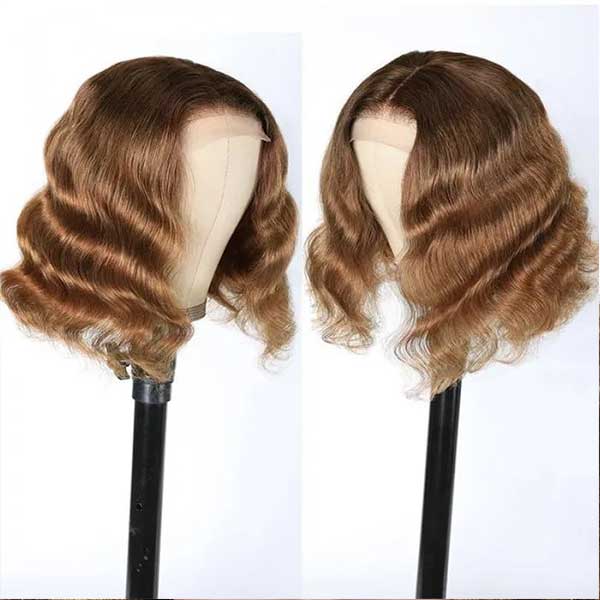 Alipop Ombre Brown Highlight Body Wave 4x4 Lace Closure Wig