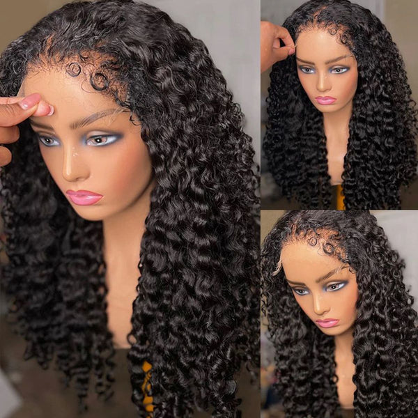 Realistic Kinky Curly 5X5 Lace Closure Wig With Natural 4C Curly Hairline For Women 2023