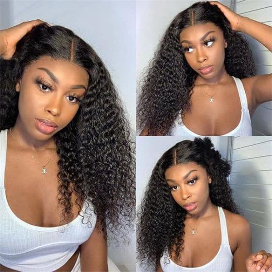 Alipop Deep Curly 13x6 Lace Front Wigs 180% Density Lace Wig Pre Plucked Natural Hair Wigs