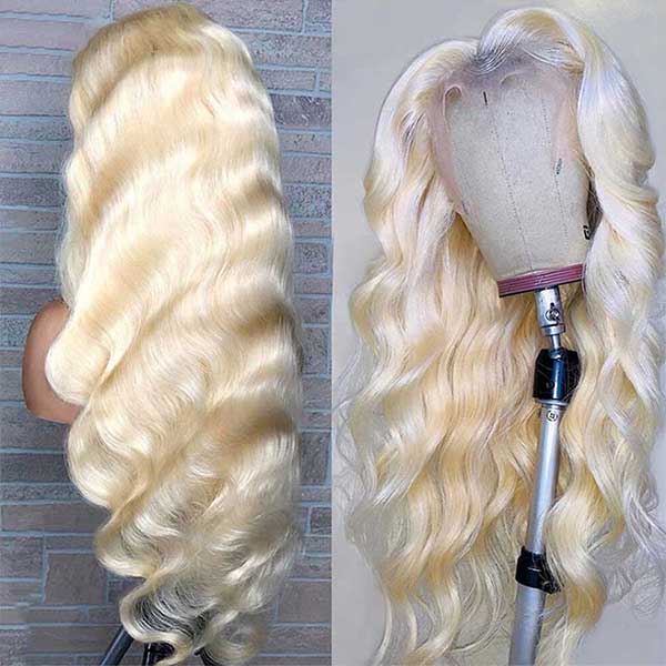 Alipop Hair 613 Blonde Wig Body Wave Wig T Part Lace Wig 150% Density Transparent Lace Wig