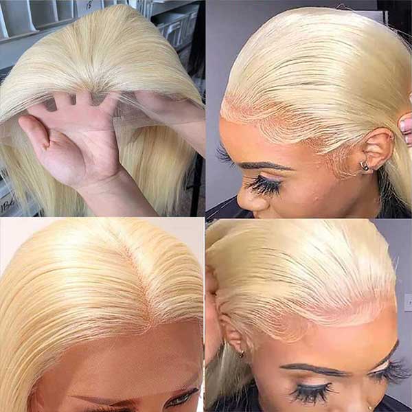 Alipop Hair 613 Blonde Wig Straight T Part Lace Wig Human Hair Transparent Lace Wig