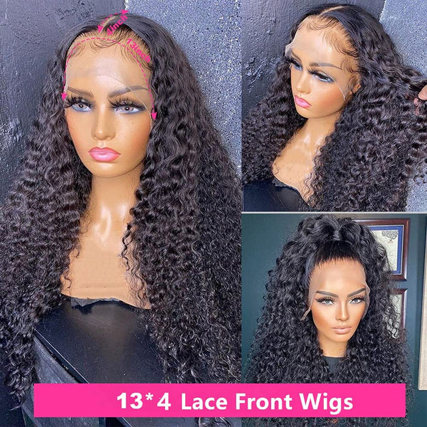 Air deep curly 13x4 lace front Wig